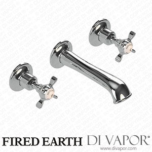 FIRED EARTH Avebury Wall Mounted Vessel Filler - Cross head (AVEW3HBASFILLX) Spare Parts