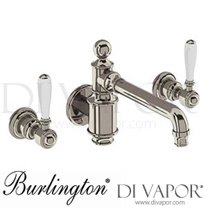 Burlington AWL16C Arcade 3 Hole Basin Mixer Wall Mounted Tap without Pop-up Waste Spare Parts