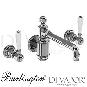 Burlington AWL16N Arcade 3 Hole Basin Mixer Wall Mounted Tap without Pop-up Waste Spare Parts