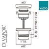 Vado AX-WG-393-CP Universal Basin Waste - Chrome
