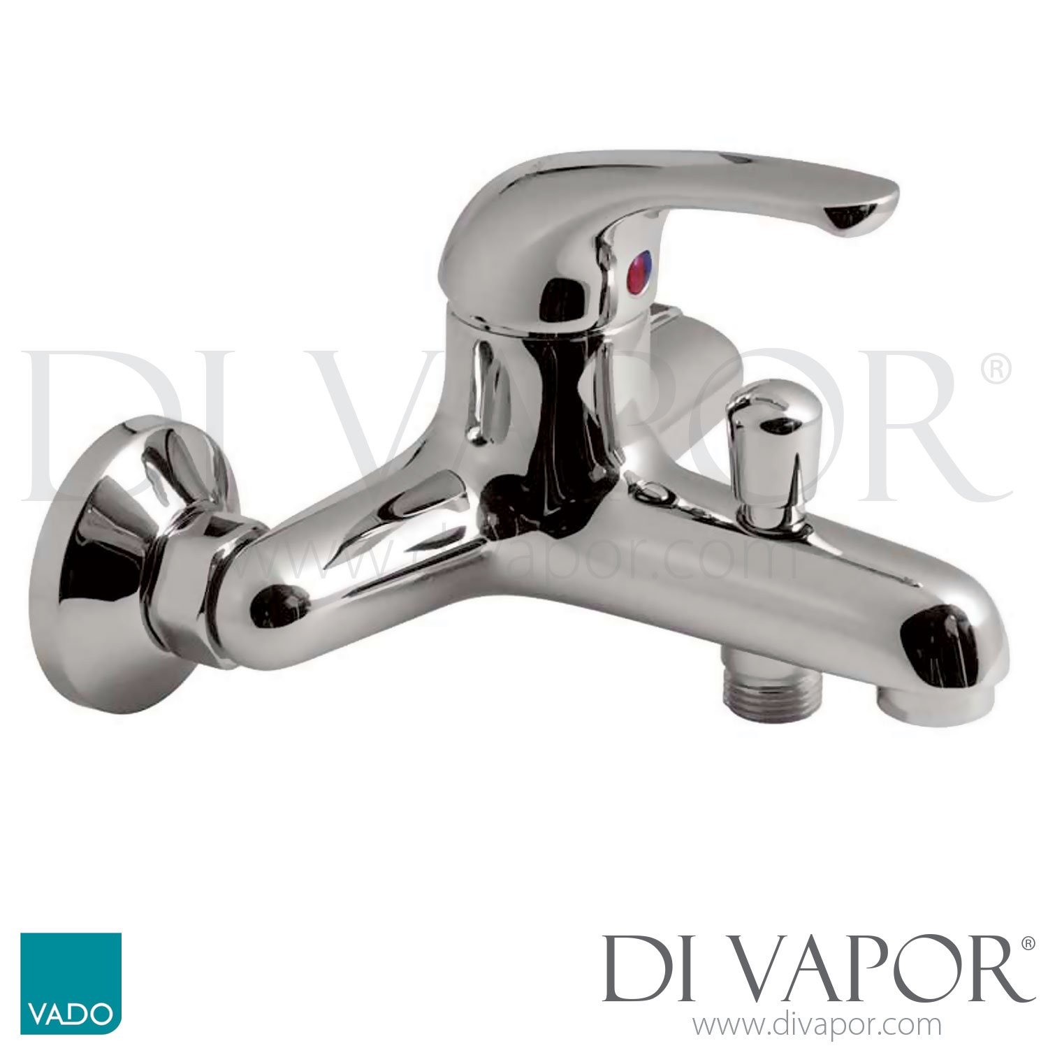 VADO AXI123C/P Axis Wall Mounted Bath Shower Mixer without Kit Spare