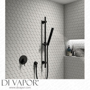Arezzo Matt Black Round Shower Valve inc. Slide Rail Kit with Pencil Handset - AZSP80MB Spare Parts