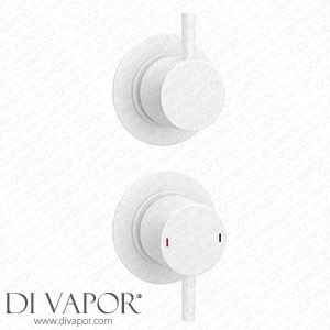 Arezzo Matt White Concealed Individual Diverter + Thermostatic Control Shower Valve - AZWRDSV4 Spare Parts