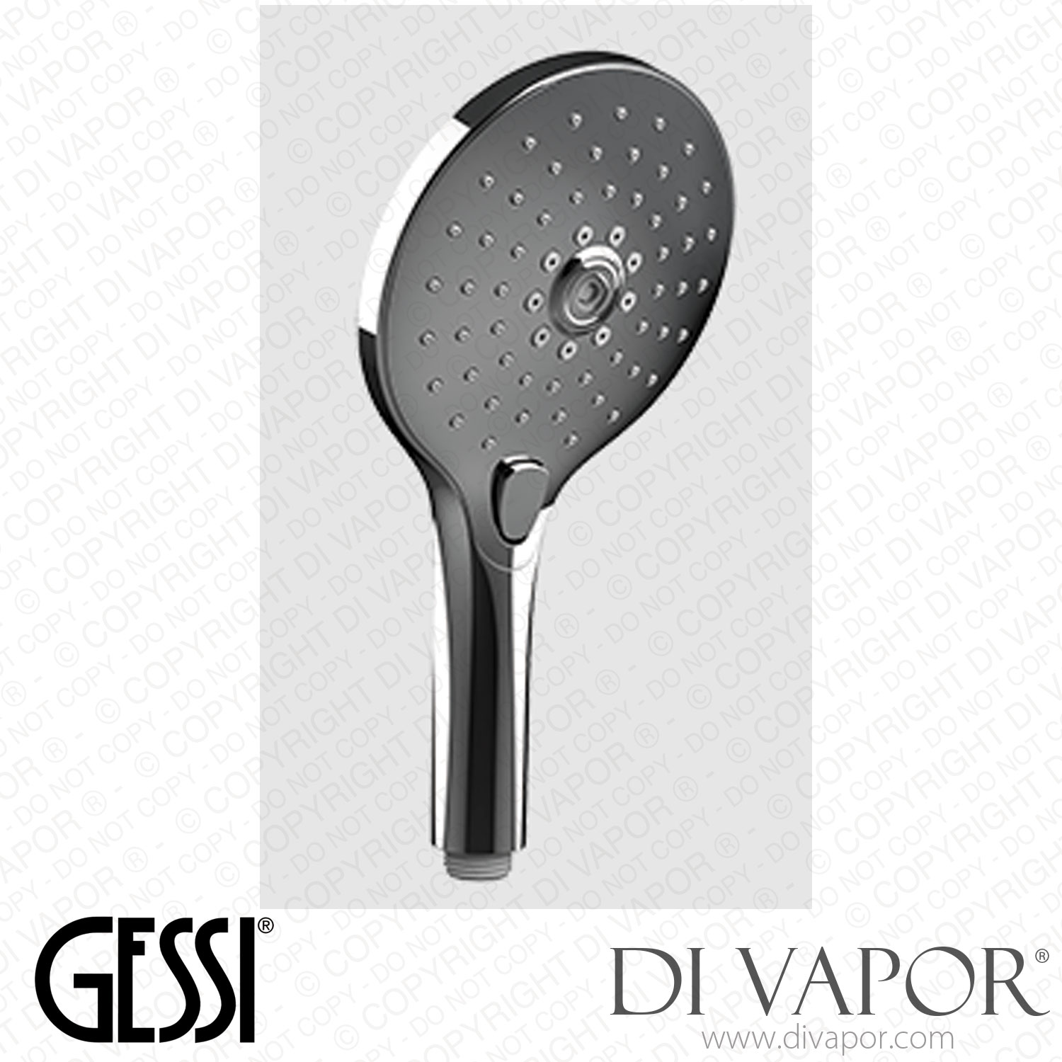 Gessi Threejets Antilimescale Hand Shower With Push Button Selector