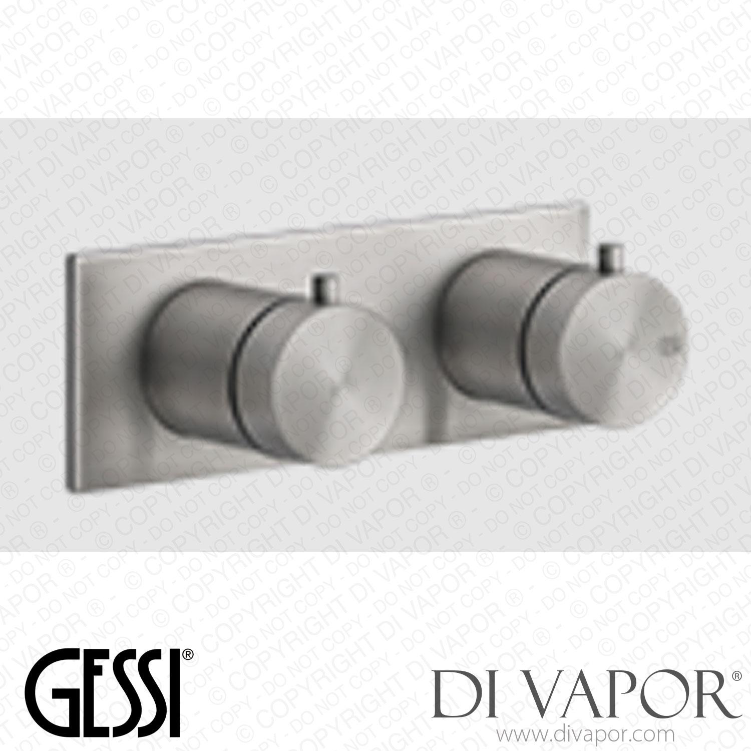 Gessi External Parts For Thermostatic Mixer, One-way Diverter (Art ...