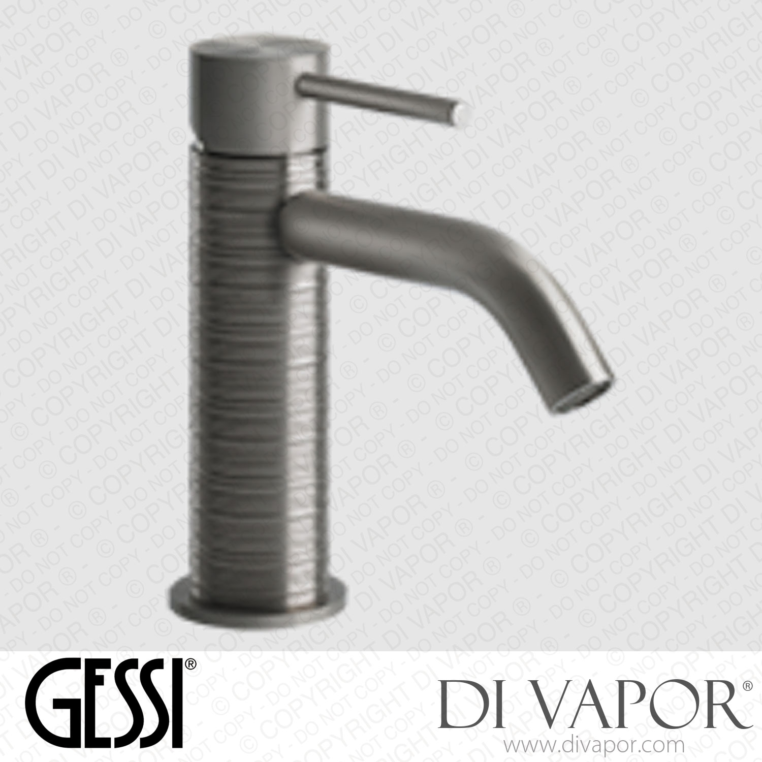 Gessi Basin Mixer, Flexible Connections, Without Waste (Art. 54302