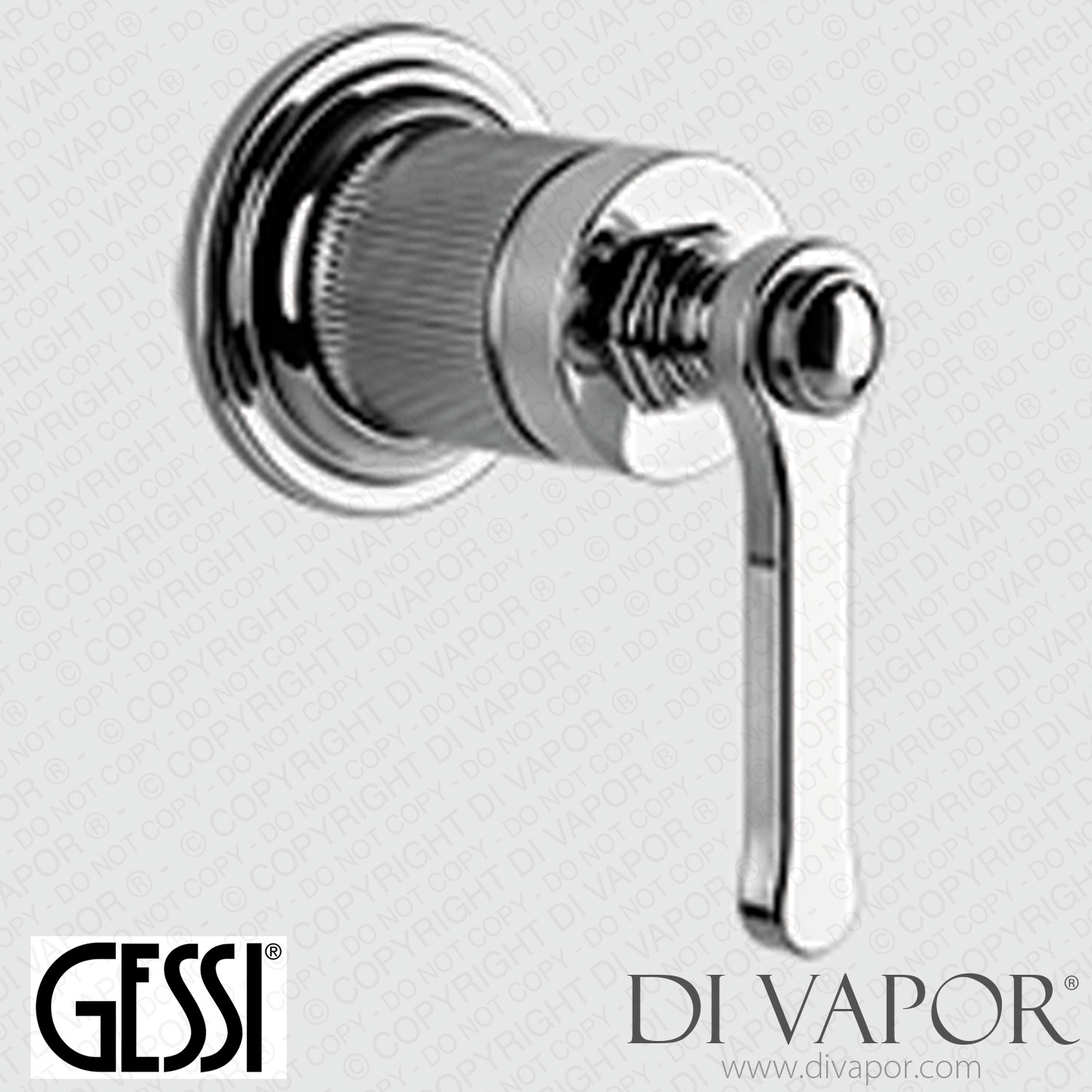 "Gessi External Parts For Wallmounted Basin With Separate Control, One