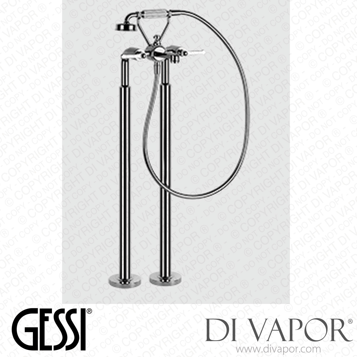 Gessi External Part For Freestanding Bath Mixer With Automatic Diverter