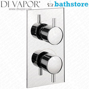 Bathstore Round Dual Control Vertical Thermostatic Shower Valve