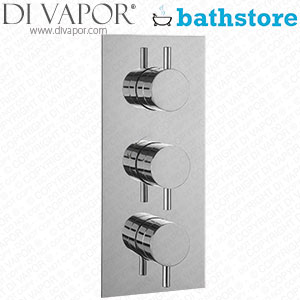 Bathstore Metro Vertical Thermostatic Triple Shower Valve - 70001000310