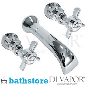 Bathstore Bensham Chrome 3 Hole Wall Mounted Bath Taps Spare Parts - B DV 102