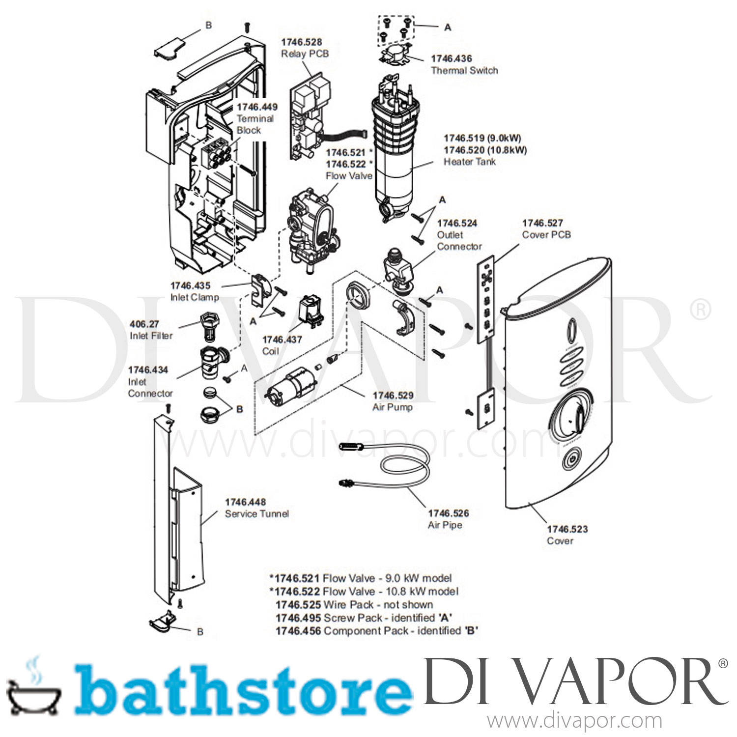 Bathstore Mira Sport Max Electric Shower with Airboost 10.8kW Spare