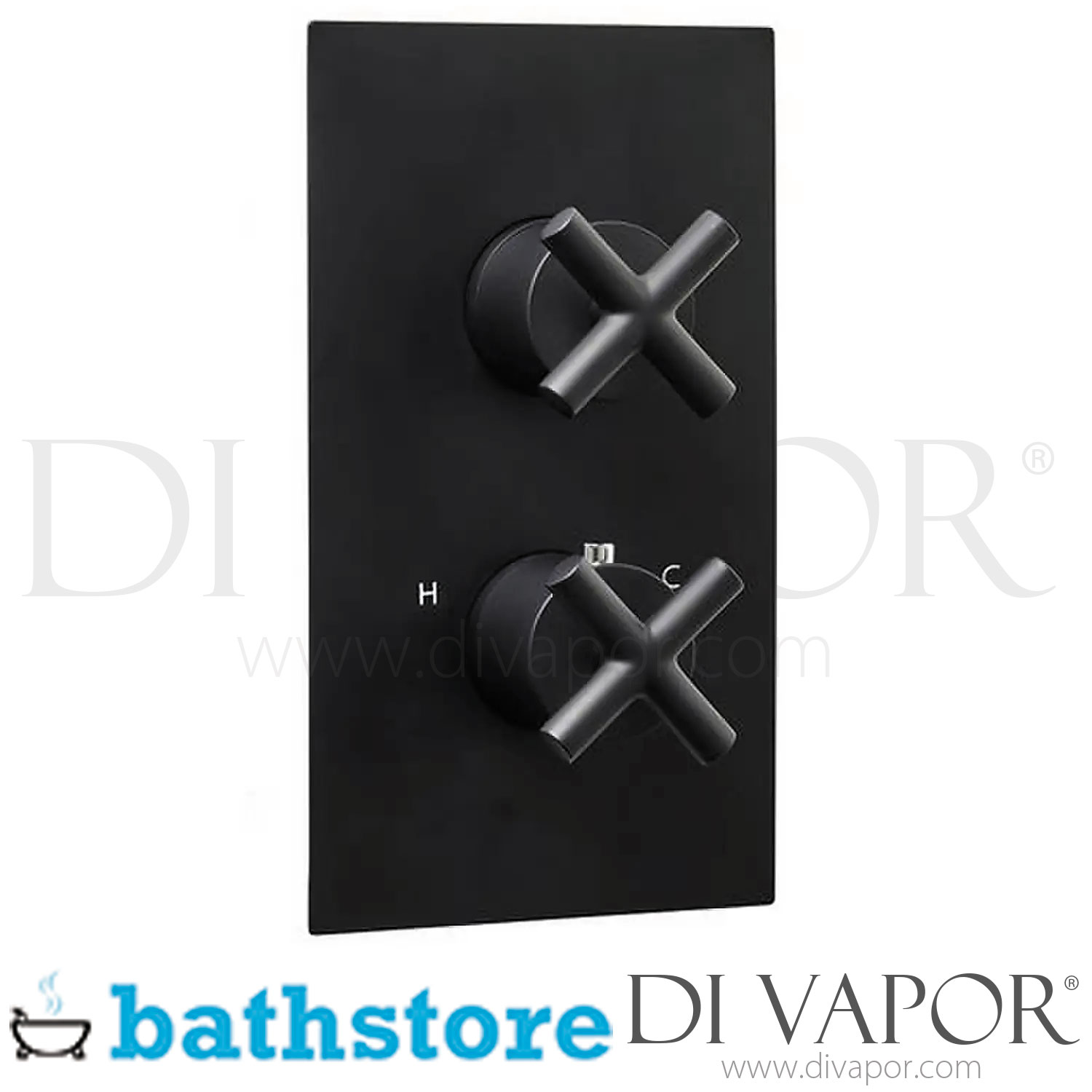 Bathstore Noir Black Concealed Dual Thermostatic Shower Valve Spare