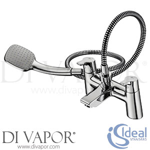 Ideal Standard B0167AA Senses Cube 2 Hole Bath Shower Mixer with Kit Spare Parts