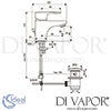 Ideal Standard Ceraplan III Basin Mixer Tap Dimensions