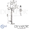 Ideal Standard Ceraplan III 1 Hole Basin Mixer Hand Shower Tap Dimensions