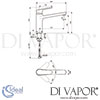 Ideal Standard Ceraplan III Kitchen Mixer Tap Dimensions