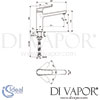Ideal Standard Ceraplan III Kitchen Mixer ND Low Pressure Tap Dimensions