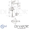 Ideal Standard Ceraplan III Kitchen Mixer DWV Tap Dimensions