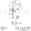 Ideal Standard Ceraplan III Kitchen Mixer with DWV Dimensions