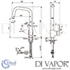 Ideal Standard Ceraplan III Kitchen Mixer ND Dimensions