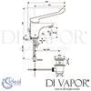 Ideal Standard Ceraplan III Basin Mixer Medical Handle Tap Dimensions