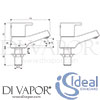 Ideal Standard B1146AA Taps Spare Diagram
