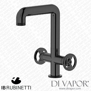 IB Rubinetti B1205CF Bold Monohole Washbasin Mixer with Two Handles Complete with Drain Spare Parts
