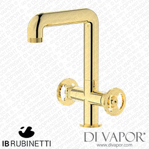 IB Rubinetti B1205II Bold Monohole Washbasin Mixer with Two Handles Complete with Drain Spare Parts