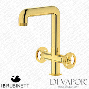 IB Rubinetti B1205OO Bold Monohole Washbasin Mixer with Two Handles Complete with Drain Spare Parts