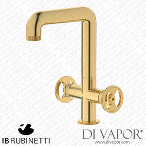 IB Rubinetti B1205OS Bold Monohole Washbasin Mixer with Two Handles Complete with Drain Spare Parts