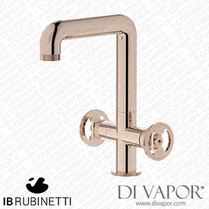 IB Rubinetti B1205RS Bold Monohole Washbasin Mixer with Two Handles Complete with Drain Spare Parts