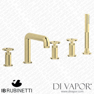 IB Rubinetti B1396II Bold Five Holes Deck Mounted Bath Filler with Shower Kit Spare Parts