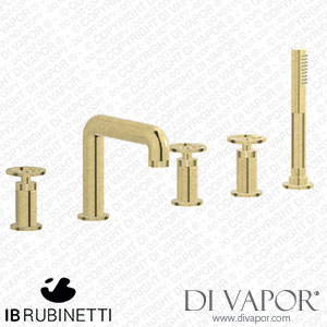 IB Rubinetti B1396IS Bold Five Holes Deck Mounted Bath Filler with Shower Kit Spare Parts