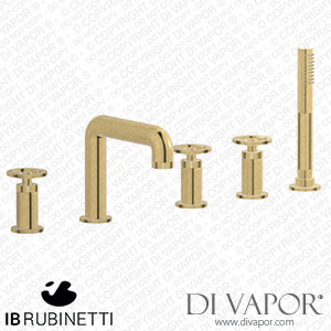 IB Rubinetti B1396OS Bold Five Holes Deck Mounted Bath Filler with Shower Kit Spare Parts