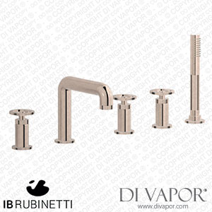 IB Rubinetti B1396RS Bold Five Holes Deck Mounted Bath Filler with Shower Kit Spare Parts