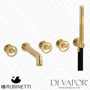 IB Rubinetti B1398OS Bold Five Holes Wall Mounted Bath Filler with Shower Kit Spare Parts