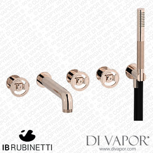 IB Rubinetti B1398RS Bold Five Holes Wall Mounted Bath Filler with Shower Kit Spare Parts