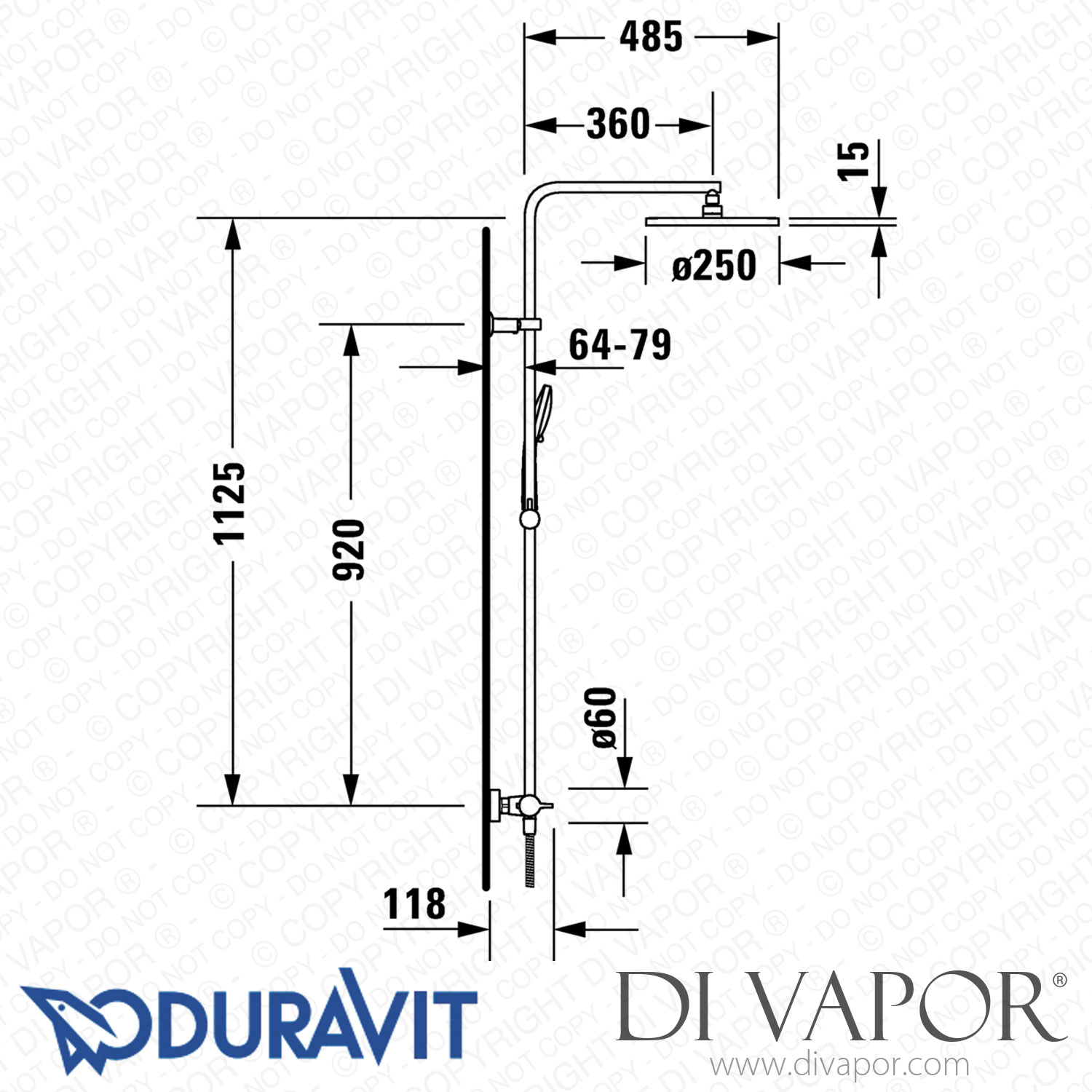 Duravit B.1 Shower System (B14280008) Spare Parts
