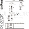Sottini B1496AA GEN1 Mixer Spare Tech Diagram