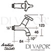 Armitage Shanks Nimbus 21 Bib Taps Spray Outlet Dimensions