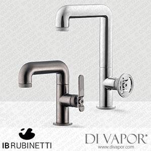 IB Rubinetti B1700CF_6 Bold Freestanding Two Columns Bath Filler with Shower Kit - Red Lever Spare Parts