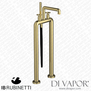 IB Rubinetti B1700IS Bold Freestanding Two Columns Bath Filler with Shower Kit Spare Parts