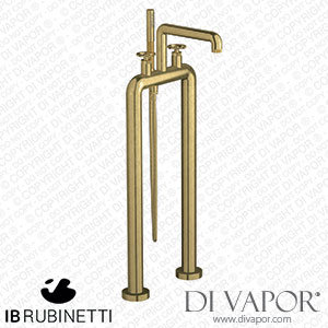 IB Rubinetti B1700ON Bold Freestanding Two Columns Bath Filler with Shower Kit Spare Parts