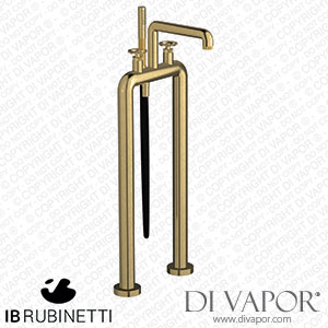 IB Rubinetti B1700OS Bold Freestanding Two Columns Bath Filler with Shower Kit Spare Parts