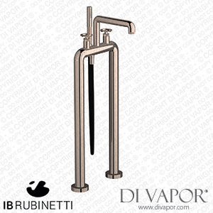 IB Rubinetti B1700RS Bold Freestanding Two Columns Bath Filler with Shower Kit Spare Parts