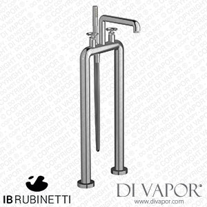 IB Rubinetti B1700SS Bold Freestanding Two Columns Bath Filler with Shower Kit Spare Parts