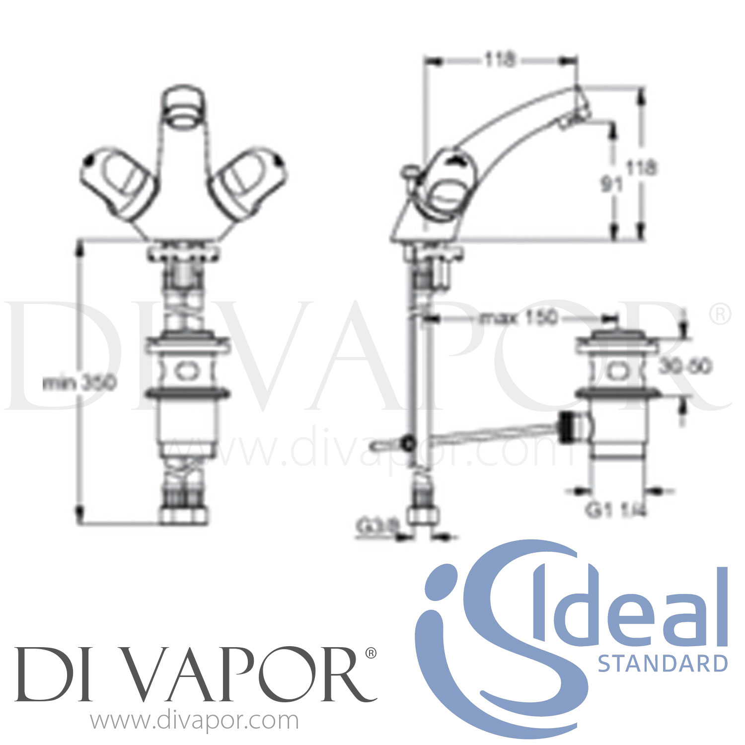 Ideal Standard B1869AA Alpha One Hole Basin Mixer Tap Spare parts
