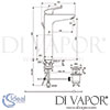 Ideal Standard Ceraflex Vessel Basin Mixer Pop-Up Waste Tap Dimensions