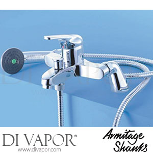 Armitage Shanks Piccolo 2 Single Lever Two Taphole Bath Shower Mixer w/ Kit Spare Parts B1985AA GEN1